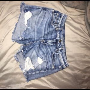 Denim stretchy short shorts